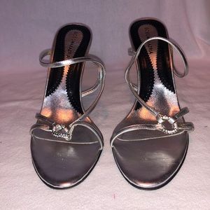 Silver dress heel